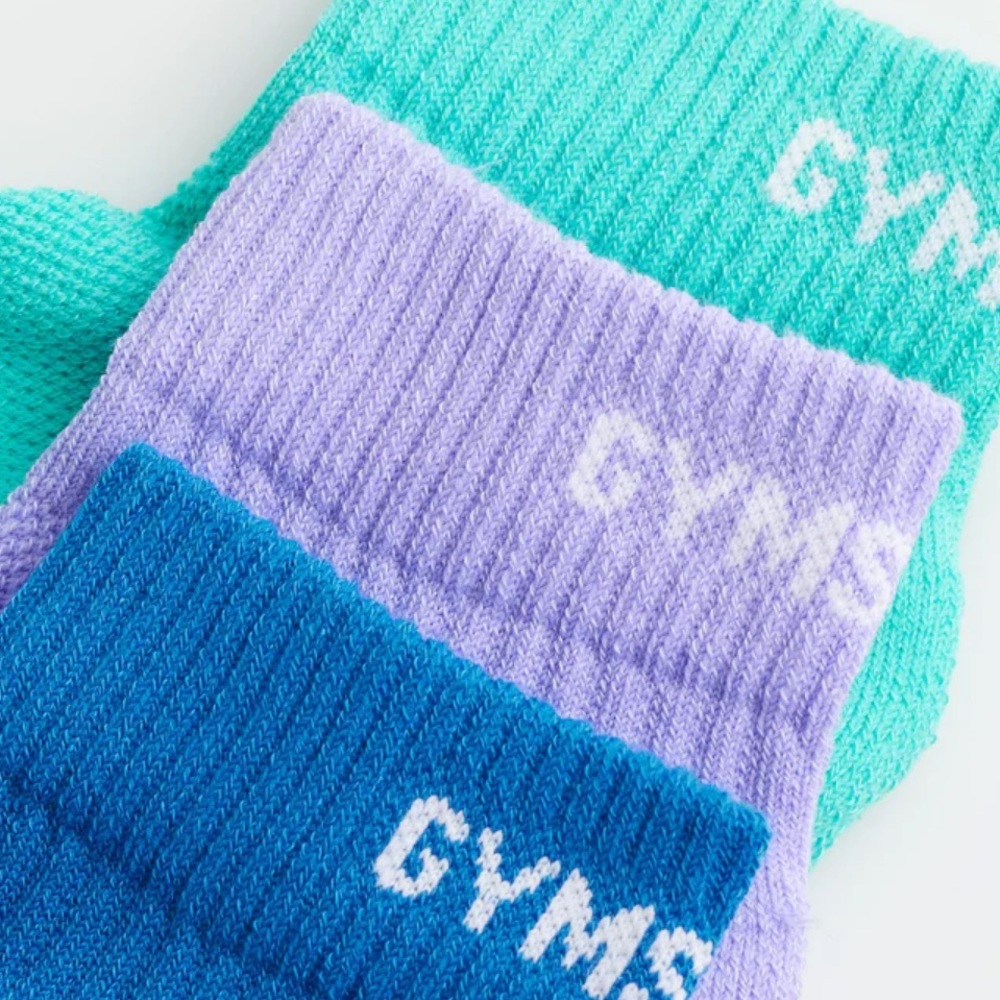 Gymshark JACQUARD QUARTER SOCKS 3PK